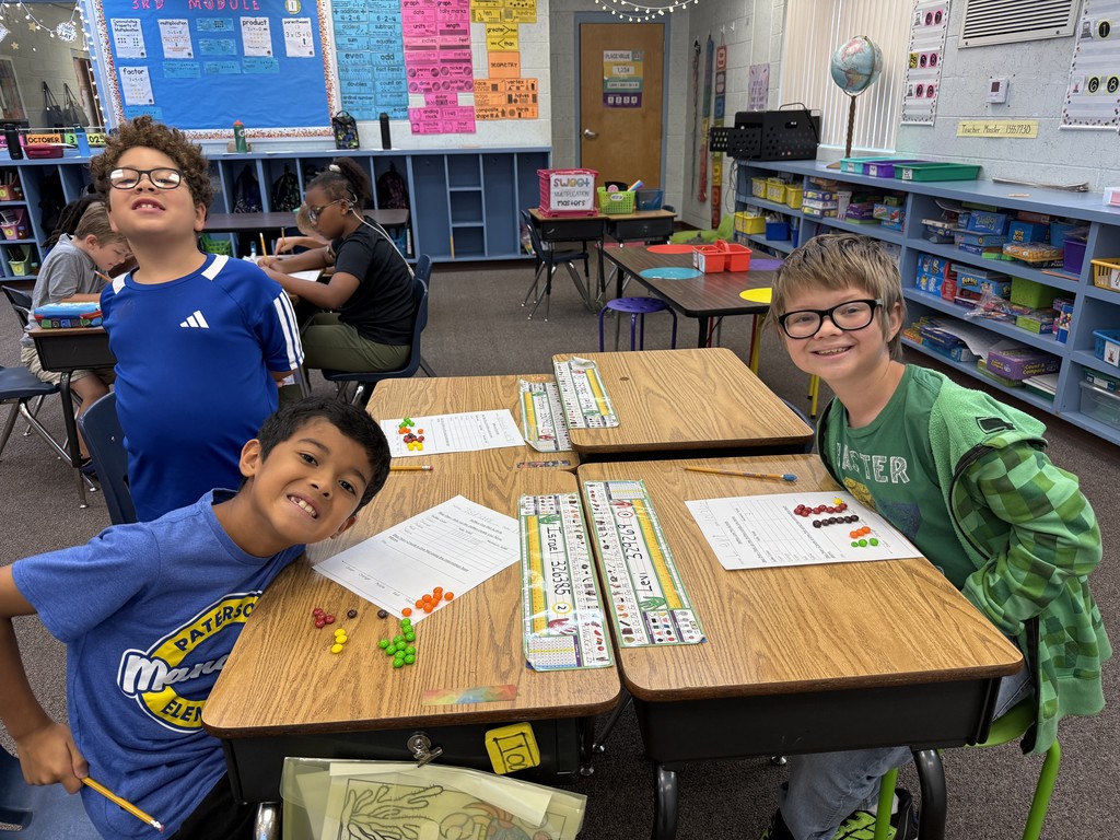 Mrs. Terry's class learning line plots with skittles!!