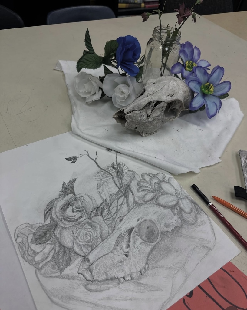 Ms. Generazio’s Art 2 students are crushing it with their Organic Form Still Life drawings! From bone structure to delicate petals, students are mastering observation, proportion, and shading techniques to bring their compositions to life. Their progress and attention to detail truly showcase their artistic growth and dedication.