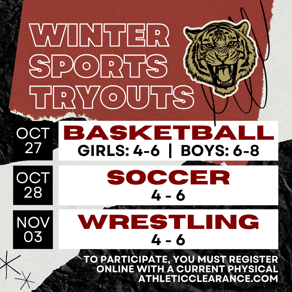 Tryout dates for Winter sports @ Lake Asbury Jr High