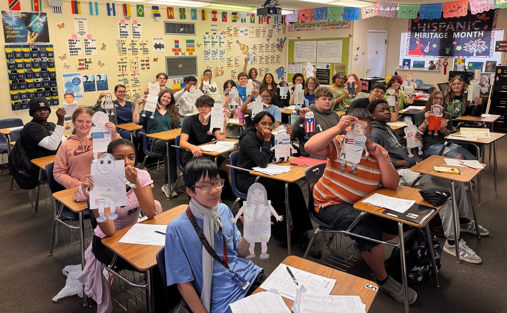 In celebration of Hispanic Heritage Month, our Spanish students engaged in a cultural learning activity to promote awareness and appreciation of Hispanic contributions to the United States. Students researched a notable Hispanic individual who has positively impacted our country through hard work and dedication, then created a character representation of their chosen person to present to the class. This project allowed students to share their learning, practice communication skills, and deepen their understanding of Hispanic culture and its lasting influence in our nation.