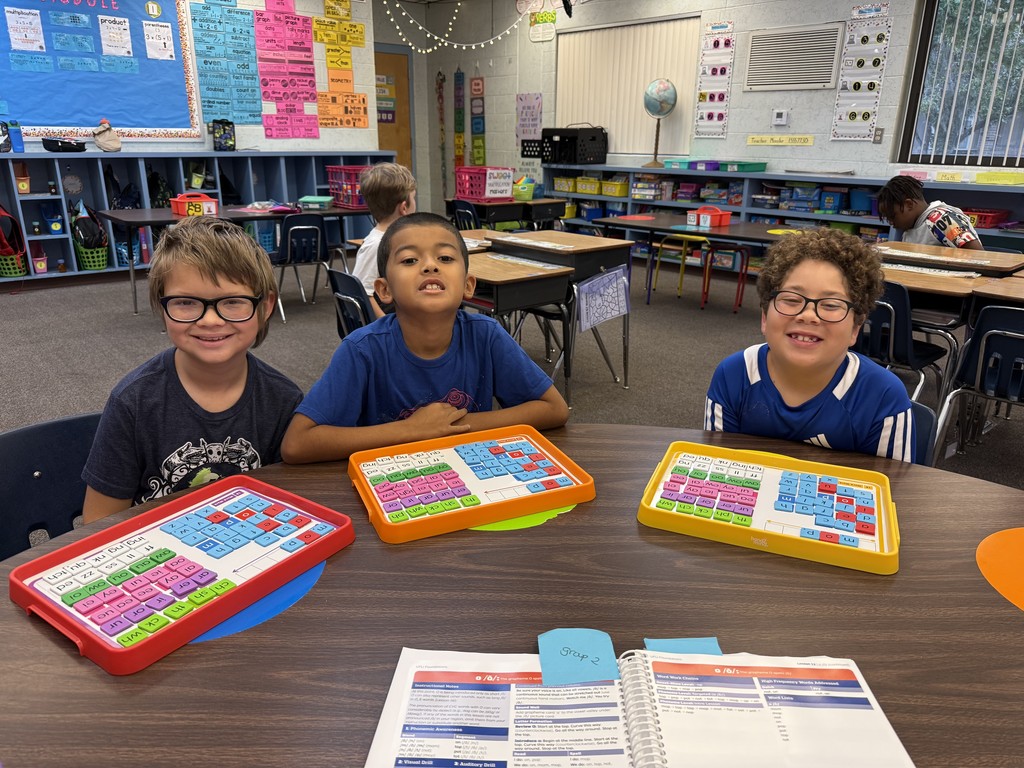 Mrs. Terry's class using their new UFLI blending mats!