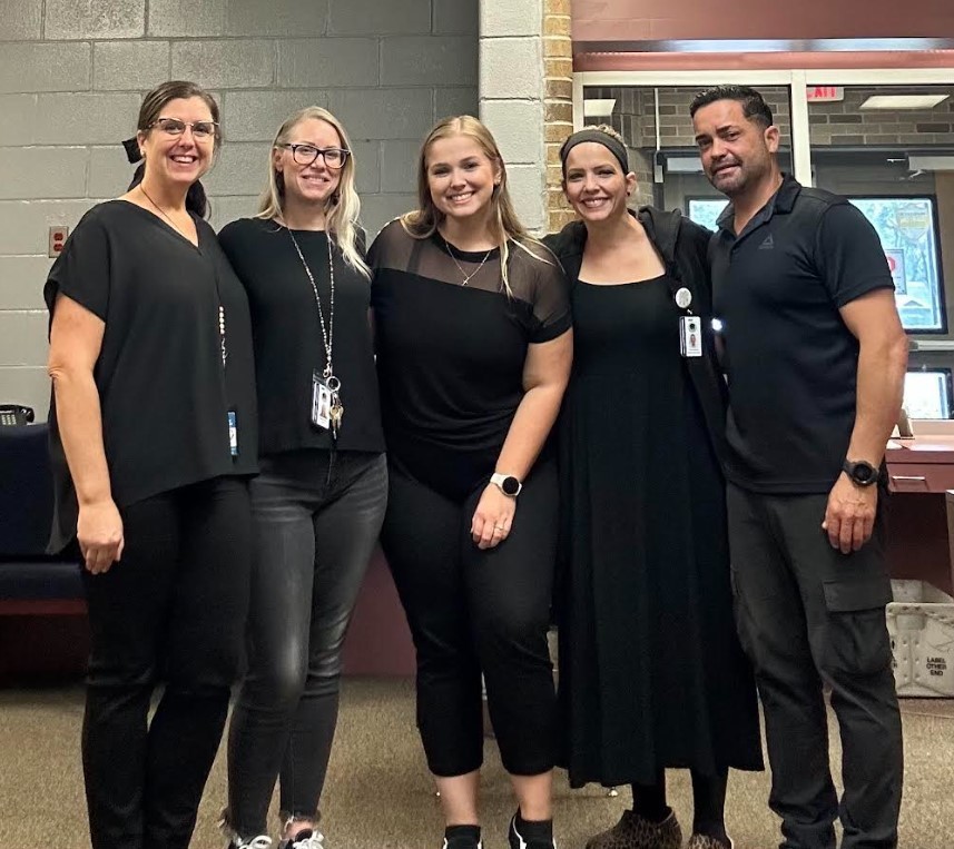 Our team’s been harboring a top-secret mission all week, but it looks like our sharp-eyed Manatees might be onto us! We've been strutting around in new styles each day for a spirit week extravaganza! 💙🥸💛