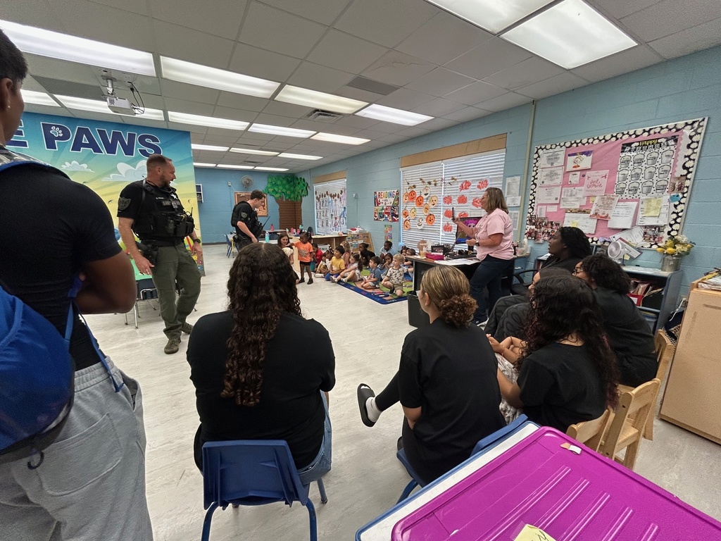 Last week, our Little Paws students celebrated Community Helper’s Week with a special visit from Deputies Lowery and Taliaferro and their amazing K-9 partners, Icarus and Dante! Our littles, along with our Level 4 Early Childhood Education students, learned all about how K-9s are trained and the crucial jobs they and their deputy handlers perform each day to keep our community safe. Thank you to our Clay County Sheriff’s Office partners for giving our students such an engaging, hands-on learning experience!