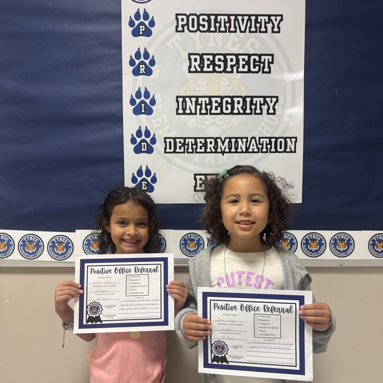 Another shining example of Tiger Pride! Great job, Laiken and Siera 🐅✨