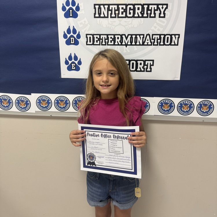 Way to go, Karley! You’re showing true Tiger Pride every day! 🐯💙