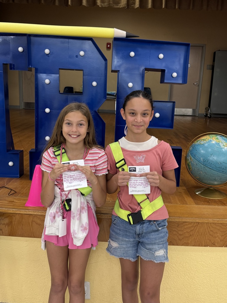 Fifth-grade SOAR shout-outs.  Way to go, Jets!