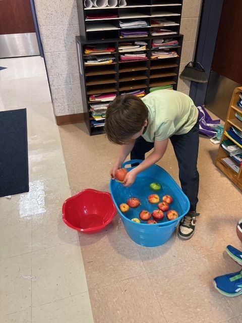🍎🍁Fall Fun🍁🍎 What is the best way to celebrate fall? Bobbing for apples, engineering style in Mrs. VandeWater's room