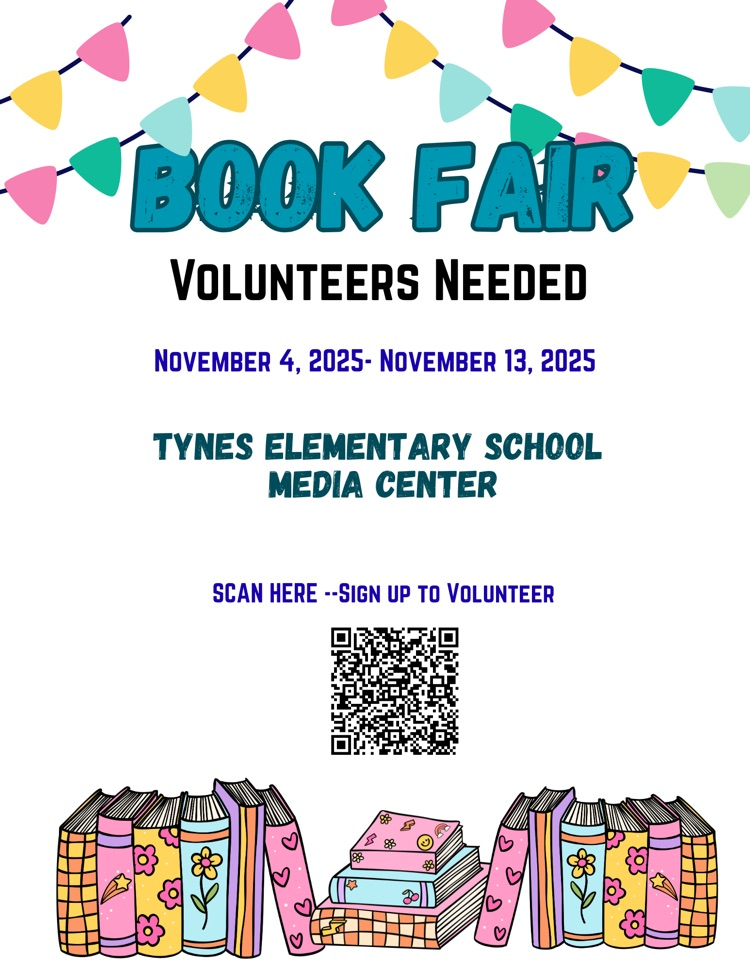 book fair volunteer flyer