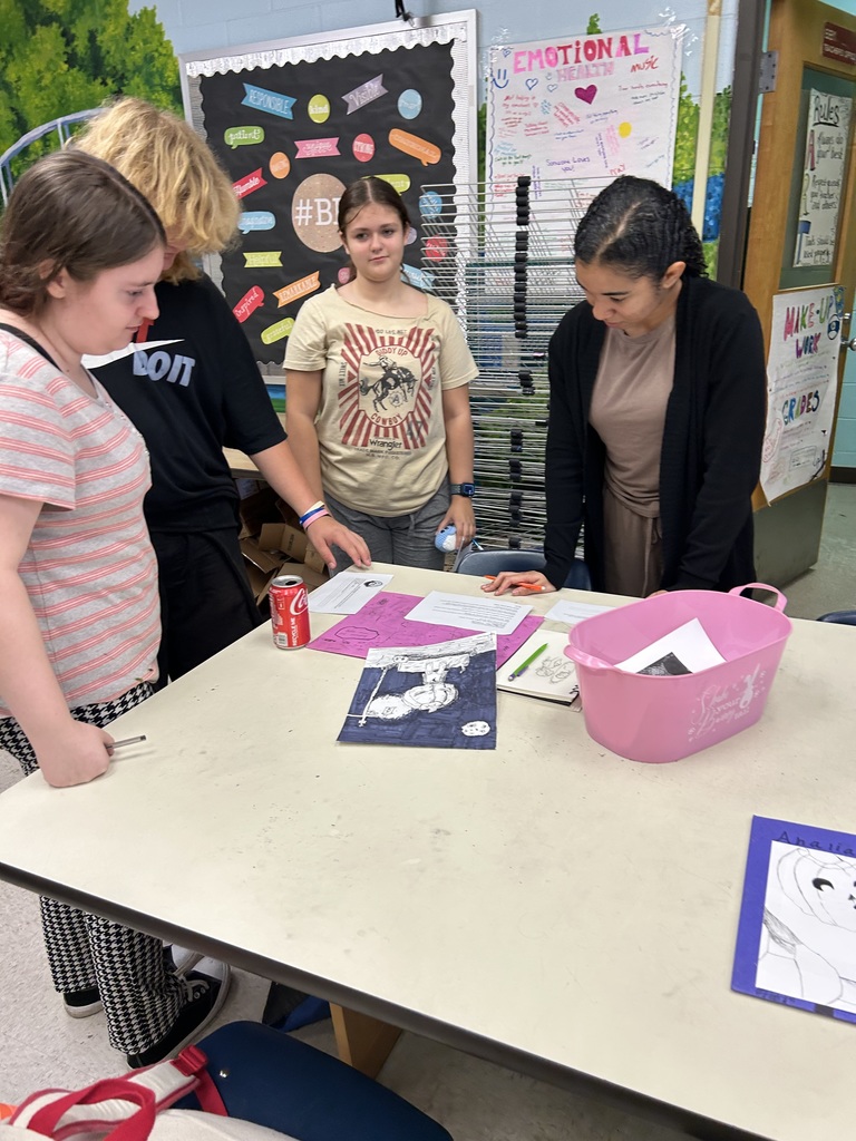 Ms. Generazio’s Art 1 students took their Scary/Spooky Drawing projects to the next level through a carousel critique designed to strengthen artistic vocabulary and peer feedback skills. Each student received a card labeled Best Technique, Most Creative, Favorite Work, or Most Expressive and rotated around the room, leaving thoughtful comments focused on value, shading, and line work.  During the class debrief, Ms. Generazio spotlighted standout pieces, inviting the student artists to share the comments they received from their peers. Together, the class discussed what made feedback specific, detailed, and connected to artistic concepts. Students then completed a self-assessment rubric, reflecting on their craftsmanship and growth as artists.  🖋️ Through this process, students not only refined their techniques—they learned to observe, articulate, and appreciate the creative process in one another’s work.