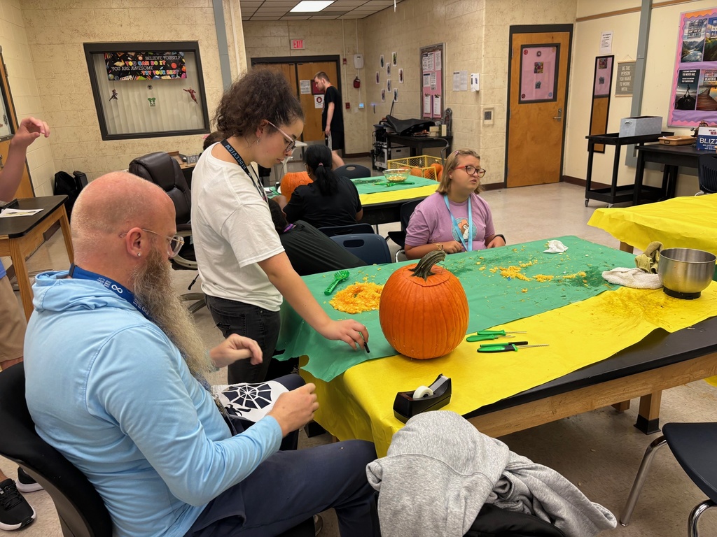 Mr. King’s Career Prep students recently got into the fall spirit by learning how to carve pumpkins with guidance from Mr. King and the instructional assistants. The activity combined hands-on learning with creativity, teamwork, and plenty of smiles, helping students build both fine motor skills and confidence while having fun!