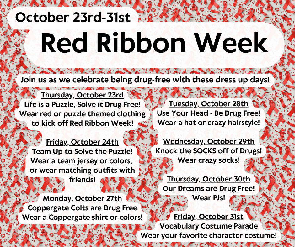 Red Ribbon Week dress up days flyer