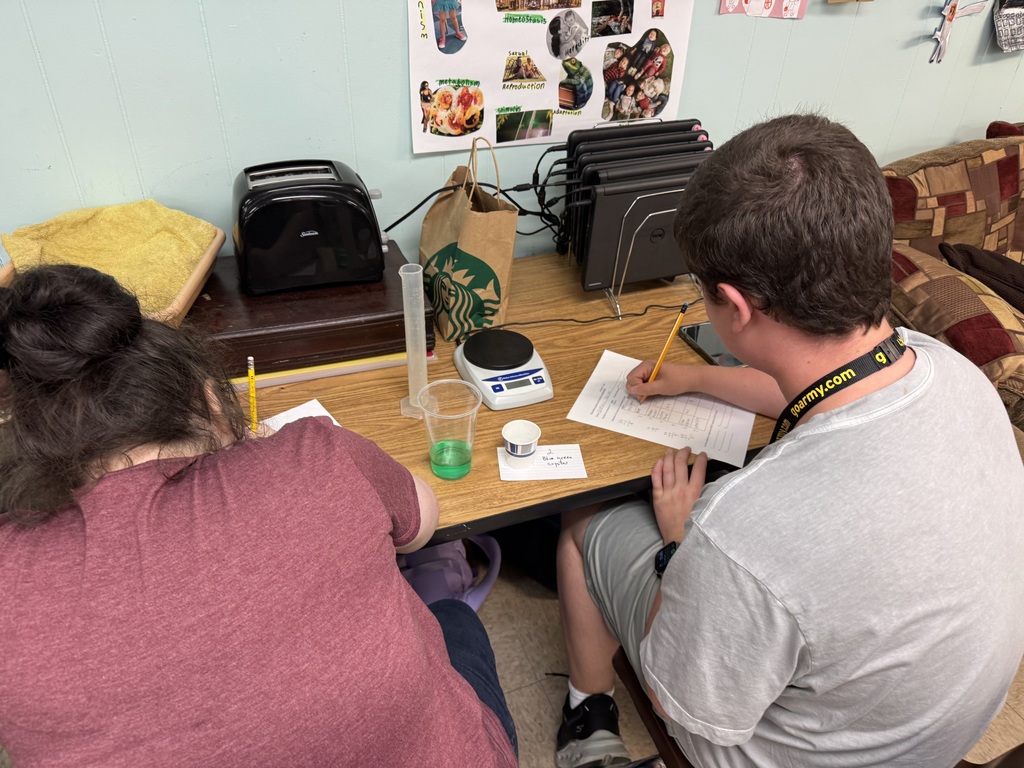 Mrs. Yancey’s Physical Science classes, students are putting their learning into action as they study the properties of matter. After completing their notes, students practiced measuring the mass and volume of various rocks — key steps in calculating density.  Next up, they’ll be creating bar graphs to compare the densities of different rocks, helping them visualize patterns and deepen their understanding of this essential scientific concept. Hands-on learning in action!