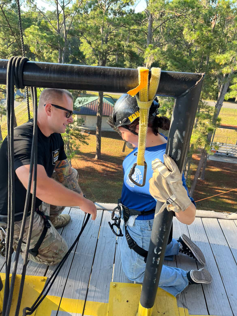 On Wednesday, October 22, 2025, our Ridgeview NJROTC cadets traveled to Camp Blanding for an unforgettable adventure — a 60-foot free-fall rappel! With guidance and support from the Florida Army National Guard, cadets faced their fears, challenged themselves, and built confidence that will last a lifetime.
