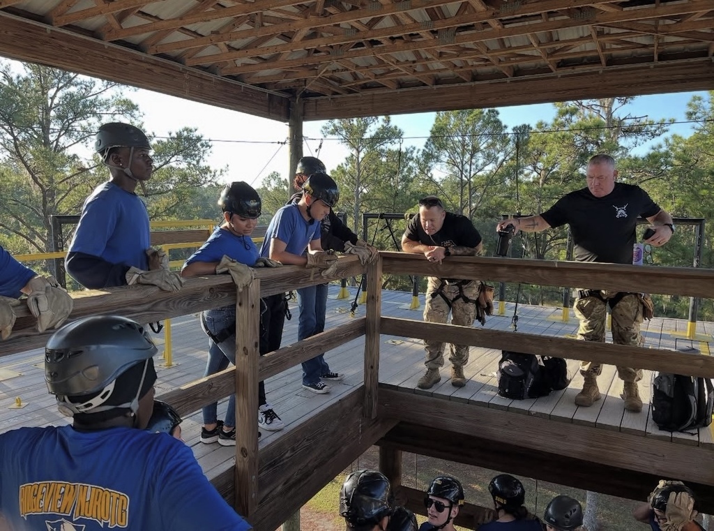 On Wednesday, October 22, 2025, our Ridgeview NJROTC cadets traveled to Camp Blanding for an unforgettable adventure — a 60-foot free-fall rappel! With guidance and support from the Florida Army National Guard, cadets faced their fears, challenged themselves, and built confidence that will last a lifetime.