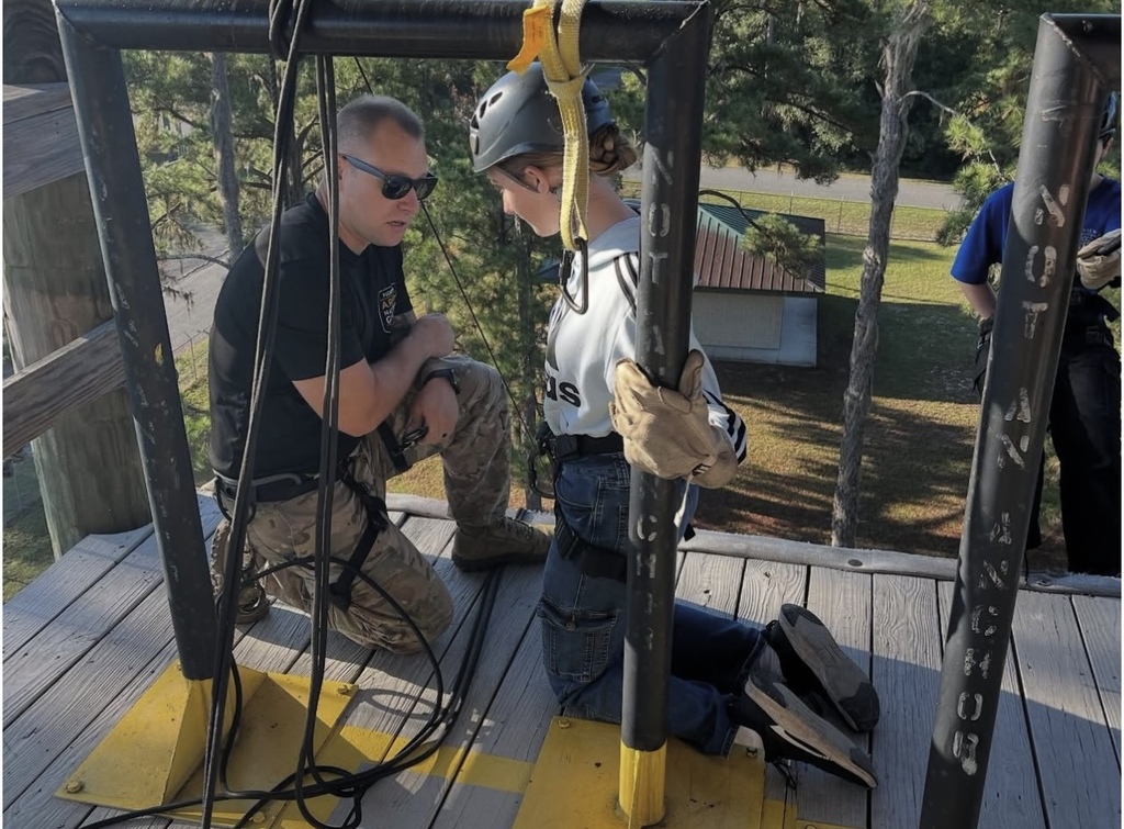 On Wednesday, October 22, 2025, our Ridgeview NJROTC cadets traveled to Camp Blanding for an unforgettable adventure — a 60-foot free-fall rappel! With guidance and support from the Florida Army National Guard, cadets faced their fears, challenged themselves, and built confidence that will last a lifetime.