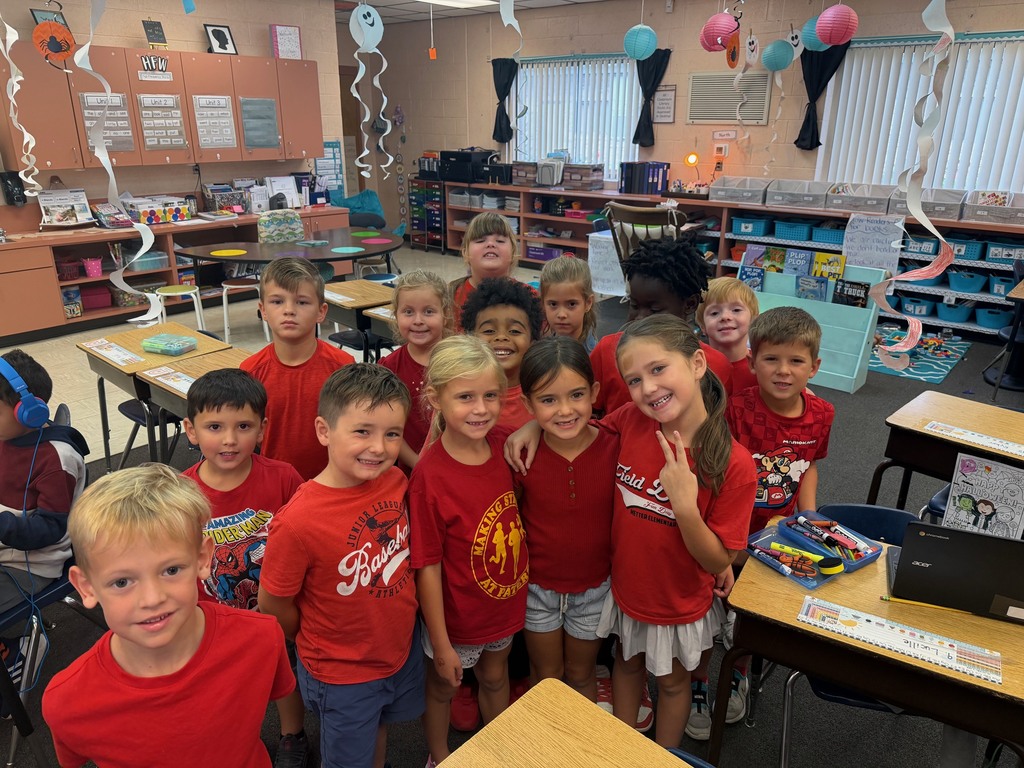 Our Manatees are painting the school RED to kick off Red Ribbon Week with a splash!