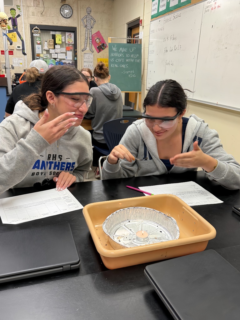 Mr. Hutchinson’s Forensic Science students put their investigative skills to the test this week by examining how different materials and fibers burn. Through careful observation of flame color, smoke, odor, and residue, students learned how burn patterns can help identify unknown substances—just like real forensic analysts do in the lab!