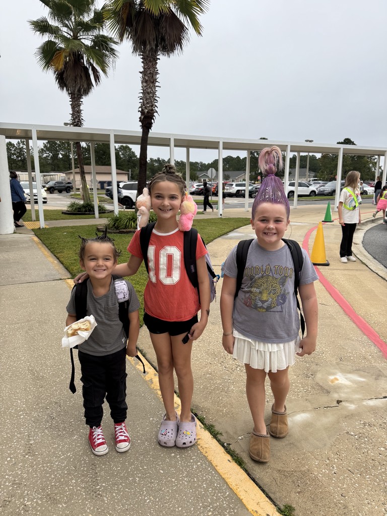 Students with crazy hair.