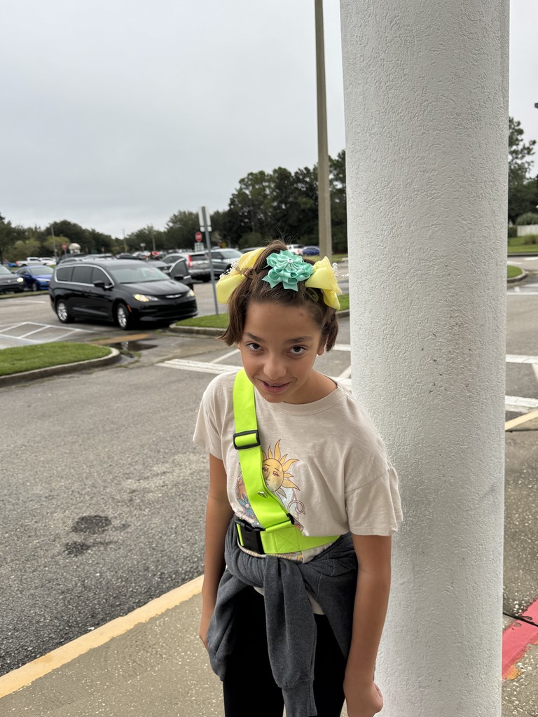 Student with crazy hair.