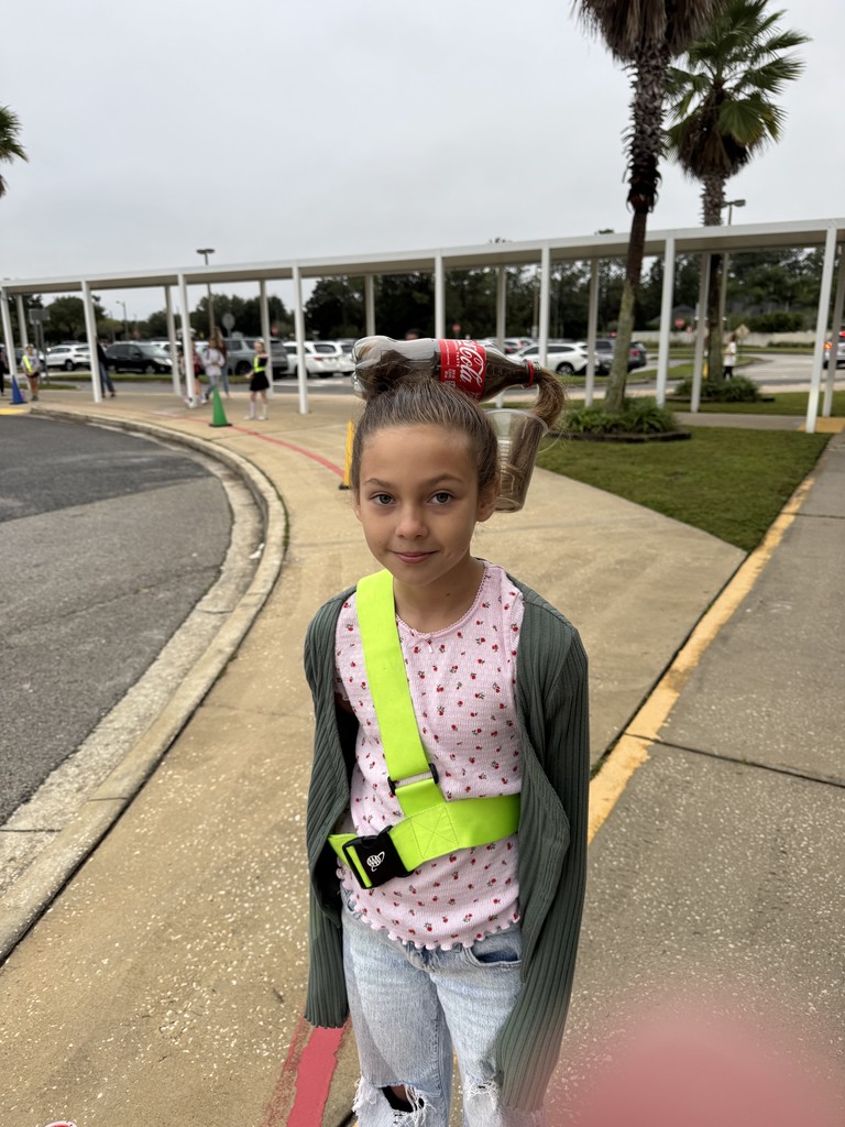 Student with crazy hair.