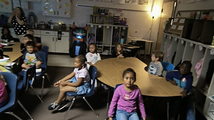 Kindergartners watching