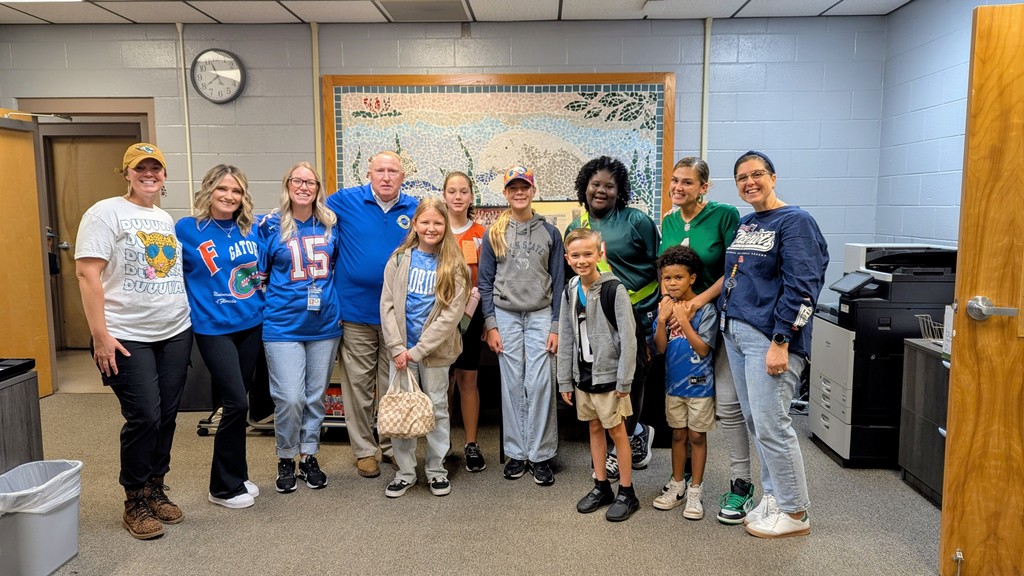 Our Manatees RALLIED AGAINST DRUGS today, strutting their stuff in their favorite sports team's gear!