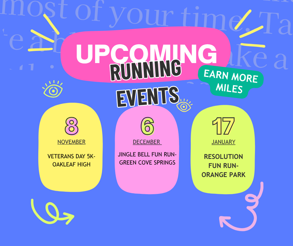 Upcoming running events