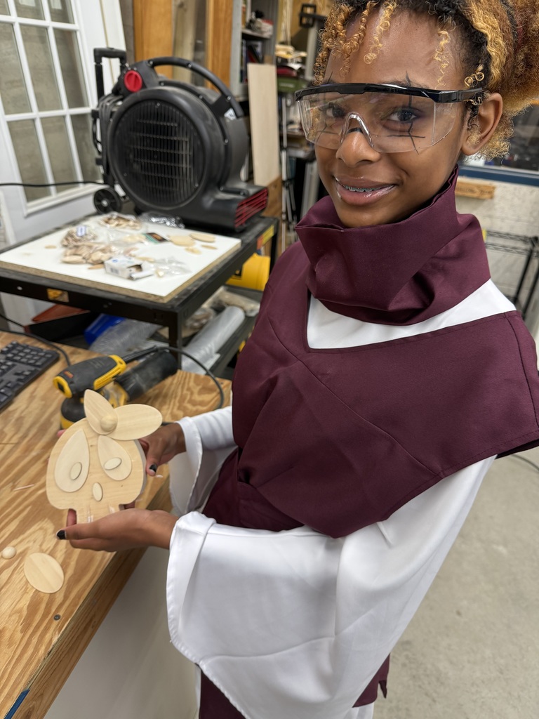 Mr. Bruchak’s Carpentry students have been hard at work in the shop, putting their skills to practice through creative, collaborative projects! From designing and cutting seasonal wooden crafts to constructing large-scale builds like benches, our Panthers are learning precision, teamwork, and craftsmanship every step of the way. These projects not only showcase their technical skills but also highlight the pride they take in their work.