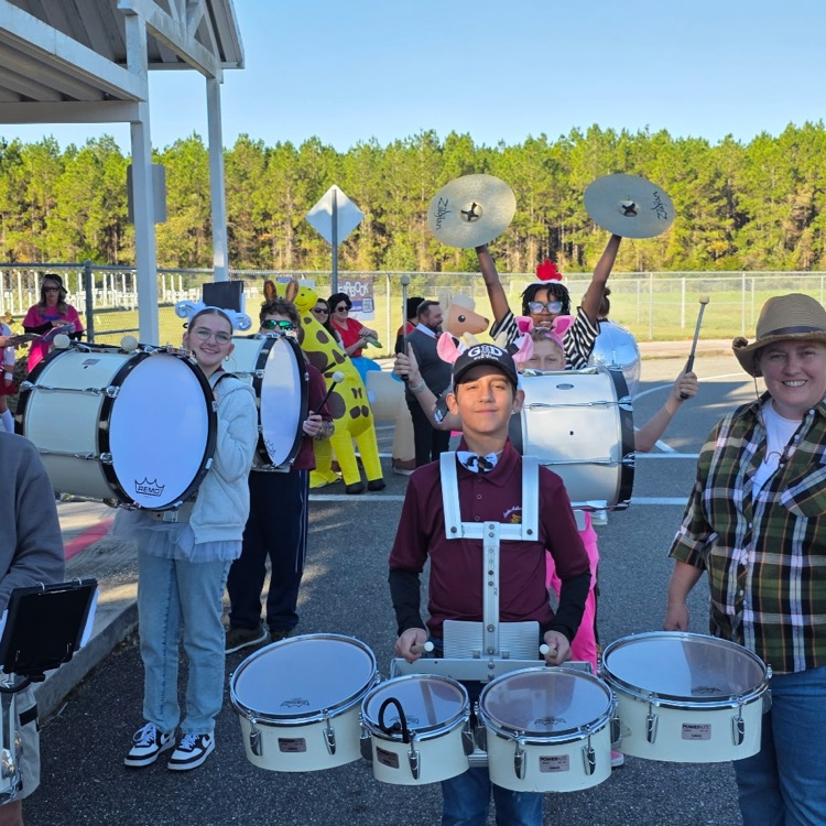 LAJ Tiger drum line visits LAE