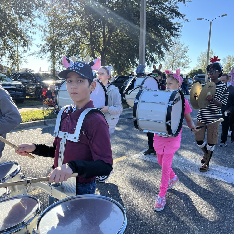 LAJ Tiger drum line visits LAE