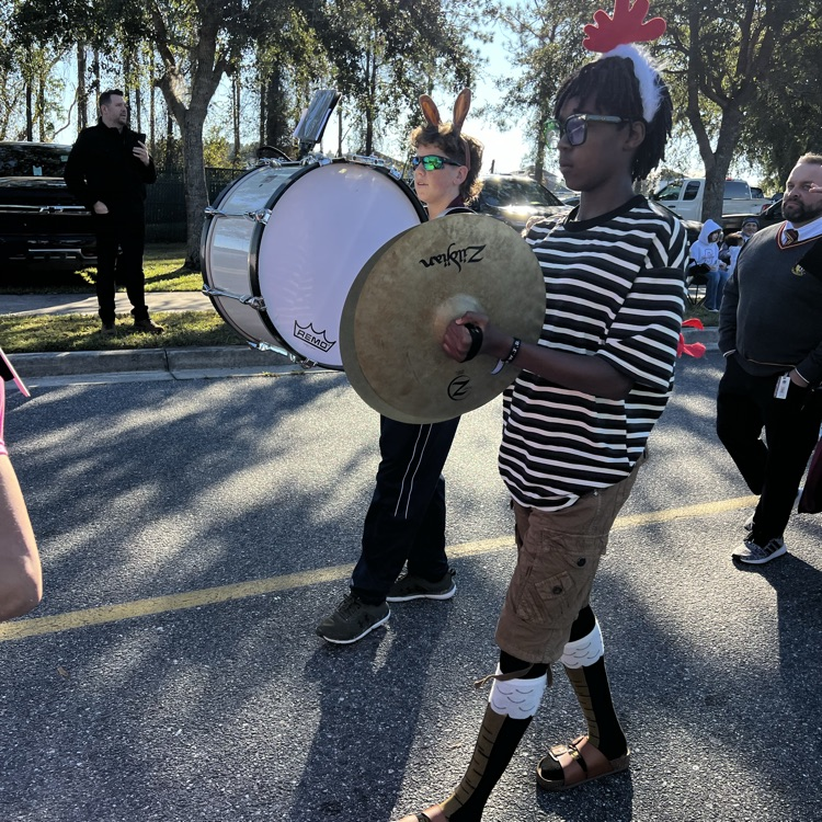 LAJ Tiger drum line visits LAE