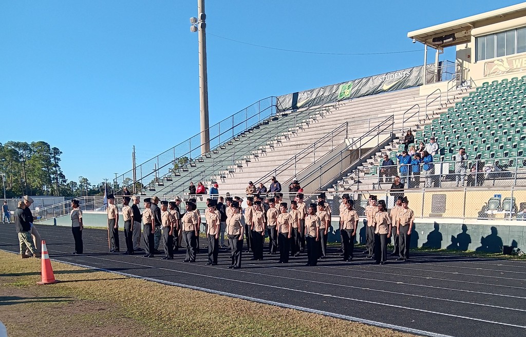 Our NJROTC Drill Team competed in their first meet of the season yesterday at Nease High School! 🫡 The team showcased outstanding discipline, teamwork, and pride while representing Ridgeview with excellence. Here are a few of our favorite moments captured from the day — our cadets continue to make us #PantherProud with their dedication and drive! 💙🤍 A huge thank you to Ms. Sopalski for sharing these incredible images that perfectly capture the spirit of the day! 📸