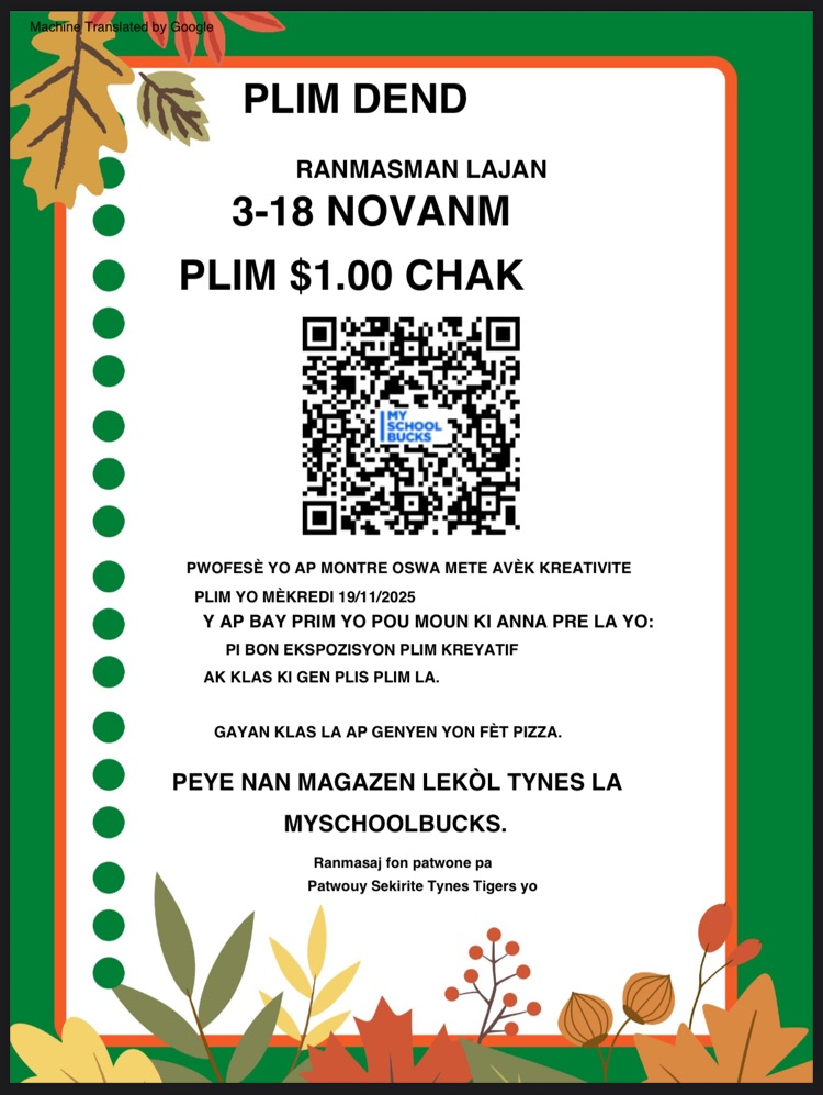 Fundraiser Information Creole