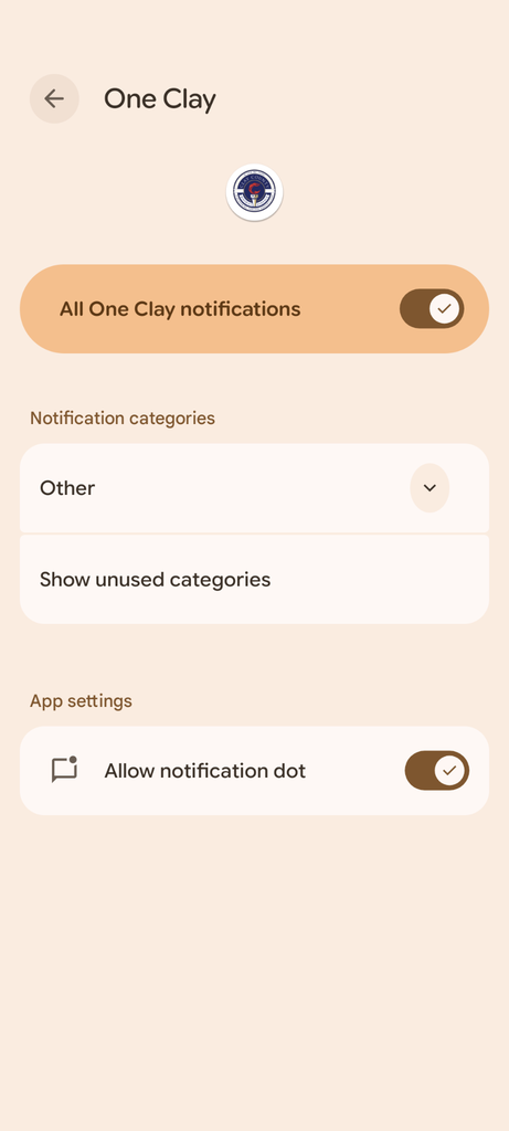 One Clay Notifications