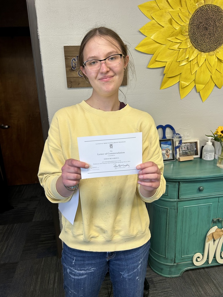 We’re proud to announce that Sarah Benardini has been recognized as a National Merit Commended Scholar! 🌟 This prestigious honor is awarded to approximately 34,000 students nationwide who score among the top 3–4% of more than 1.5 million juniors who took the PSAT/NMSQT.  Sarah’s recognition reflects her incredible dedication, intellectual curiosity, and commitment to academic excellence — qualities that embody the very best of Ridgeview High and our RISE values. 💙🐾  Congratulations, Sarah! Your Panther Family is so proud of you and all that you’ve accomplished!