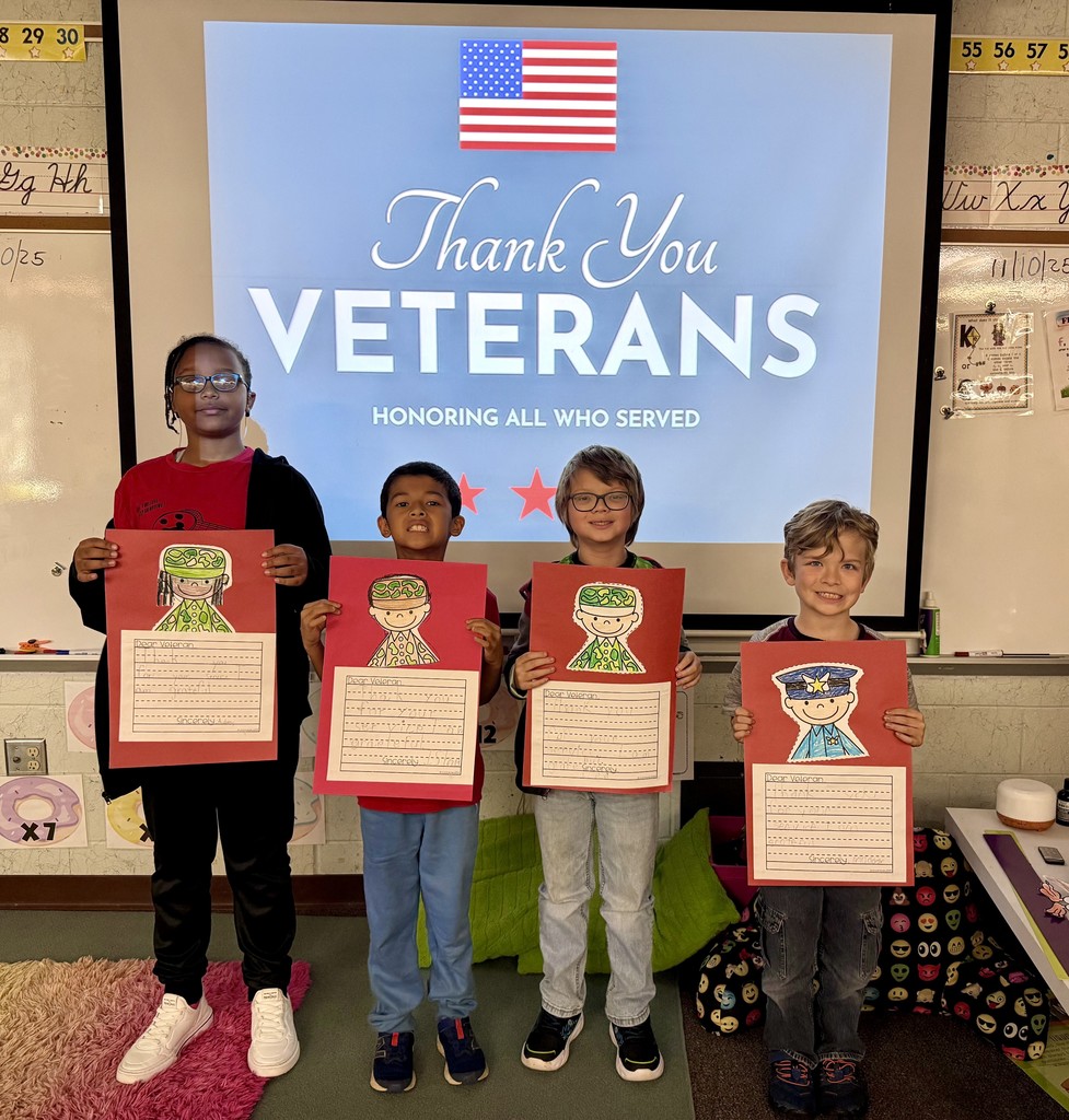 Today, Mrs. Terry's class hit pause and gave a heartfelt salute to our veterans right in the middle of class!