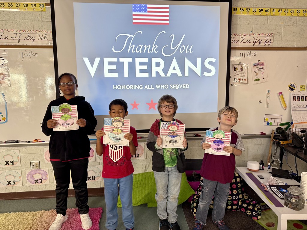 Today, Mrs. Terry's class hit pause and gave a heartfelt salute to our veterans right in the middle of class!