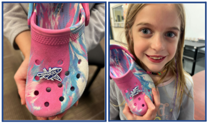 TBE custom jet croc charm