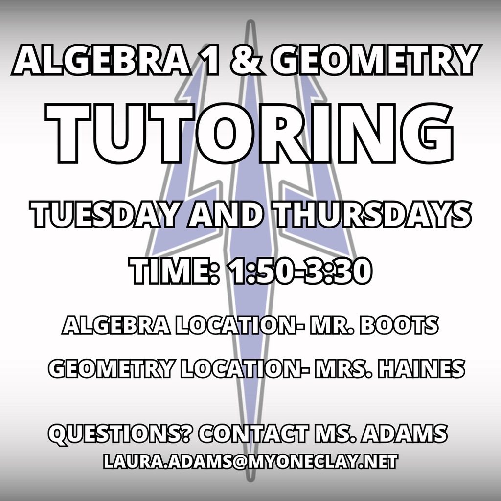 Algebra Tutoring Starts Today!