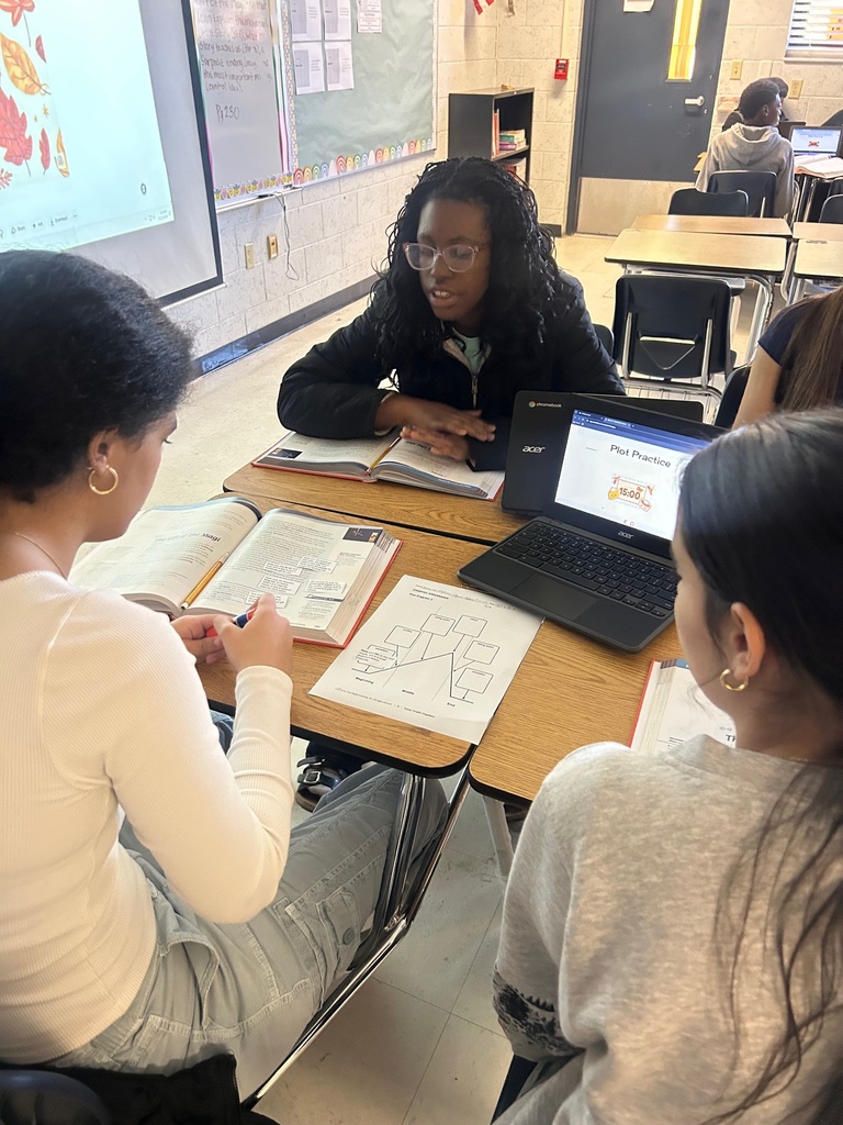 Ms. Kerr’s ELD English students strengthened their understanding of how an author’s story structure and writing choices develop meaning as they revisited The Gift of the Magi and practiced identifying key plot elements to uncover theme. Students analyzed exposition, rising action, climax, and resolution using both a digital Pear Deck activity and a hands-on sorting task, then applied their learning to explain how important events contribute to a story’s big idea. With guidance from Ms. Kerr and ELL assistant Ms. Tinoco, students practiced oral language skills, built academic vocabulary, and deepened their comprehension by comparing responses and discussing their thinking—great work that builds confidence and strengthens essential reading skills.