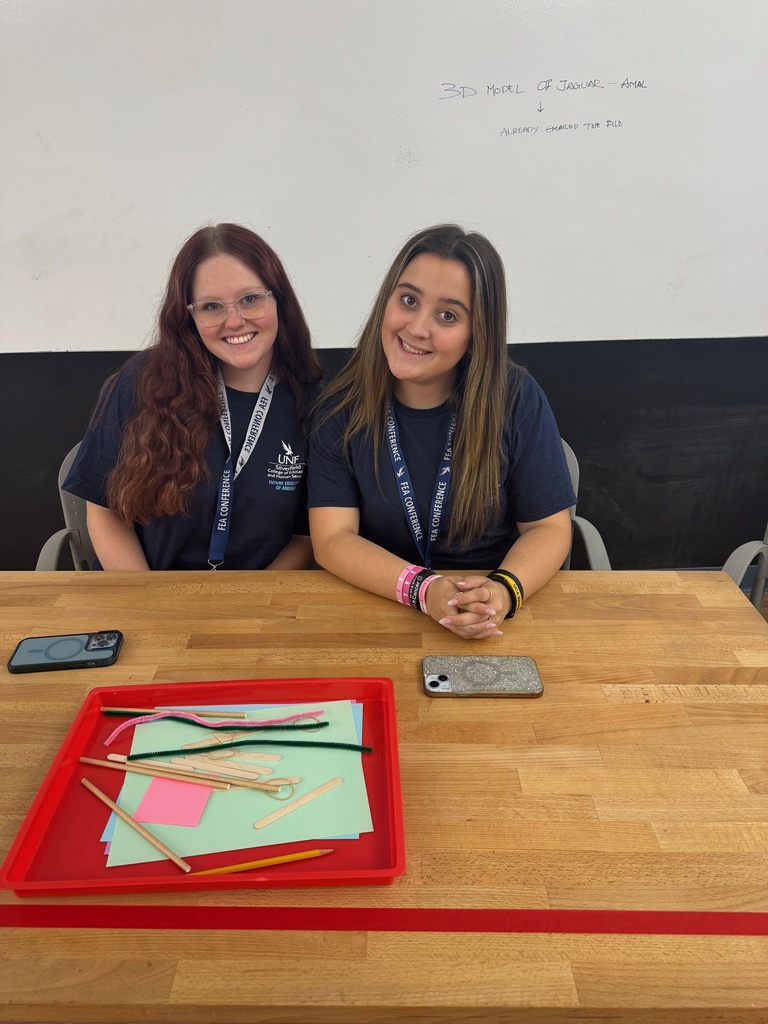 FFEA students attended the Regional FEA Conference at UNF, where they took part in a series of dynamic educational sessions and an engaging panel discussion with district leaders from Clay, Duval, Nassau, and St. Johns counties. It was an inspiring day of learning, leadership, and exploration into the world of education. We're proud of our future educators.