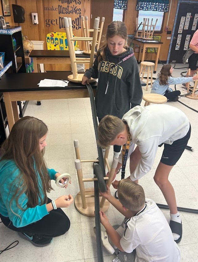 6th grade science students are roller coaster tycoons!  Yes, as we jump into our unit on Force and Motion, students have been challenged to create a rollercoaster.  What great designs we have seen!  