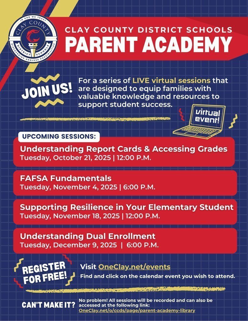 Virtual Parent Academy Flyer