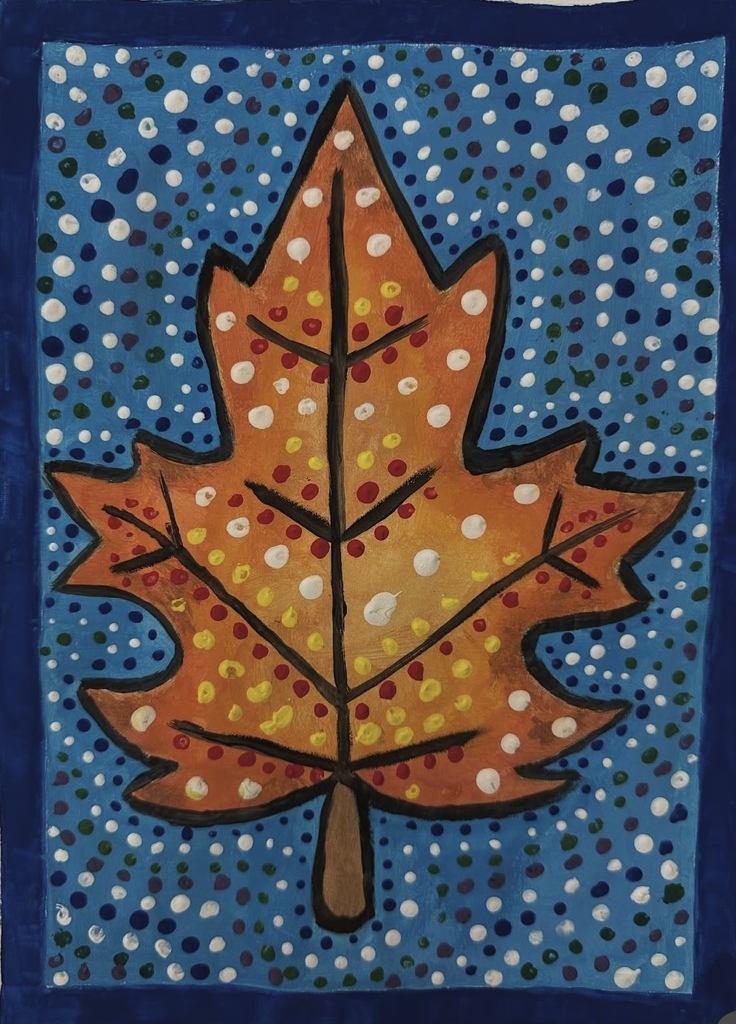 Ms. Generazio’s Art 2 students have been exploring Aboriginal art techniques through vibrant leaf paintings that celebrate pattern, color, and texture. Using dot painting, layered backgrounds, and bold contrasting colors, students experimented with how rhythm, repetition, and color relationships can transform a simple leaf into a dynamic work of art.  These pieces show incredible attention to detail and creativity—beautiful examples of how our Panthers grow as artists by studying global art styles and applying them in meaningful, modern ways. 🐾✨  So proud of their stunning work!