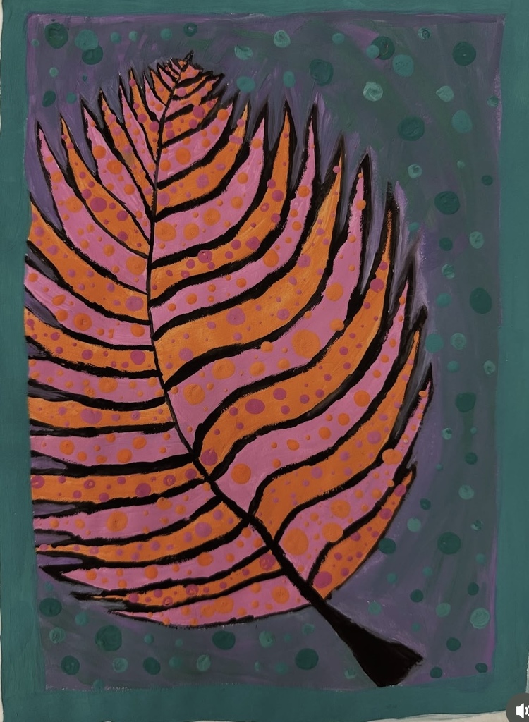 Ms. Generazio’s Art 2 students have been exploring Aboriginal art techniques through vibrant leaf paintings that celebrate pattern, color, and texture. Using dot painting, layered backgrounds, and bold contrasting colors, students experimented with how rhythm, repetition, and color relationships can transform a simple leaf into a dynamic work of art.  These pieces show incredible attention to detail and creativity—beautiful examples of how our Panthers grow as artists by studying global art styles and applying them in meaningful, modern ways. 🐾✨  So proud of their stunning work!