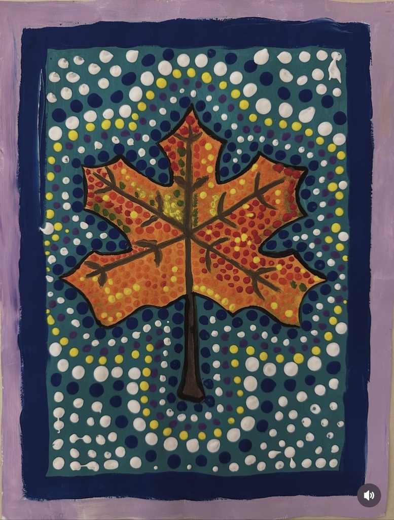 Ms. Generazio’s Art 2 students have been exploring Aboriginal art techniques through vibrant leaf paintings that celebrate pattern, color, and texture. Using dot painting, layered backgrounds, and bold contrasting colors, students experimented with how rhythm, repetition, and color relationships can transform a simple leaf into a dynamic work of art.  These pieces show incredible attention to detail and creativity—beautiful examples of how our Panthers grow as artists by studying global art styles and applying them in meaningful, modern ways. 🐾✨  So proud of their stunning work!