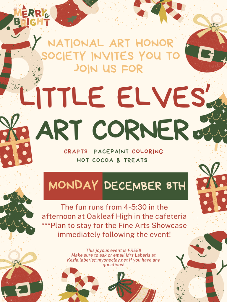 Little Elves' Art Corner Flyer