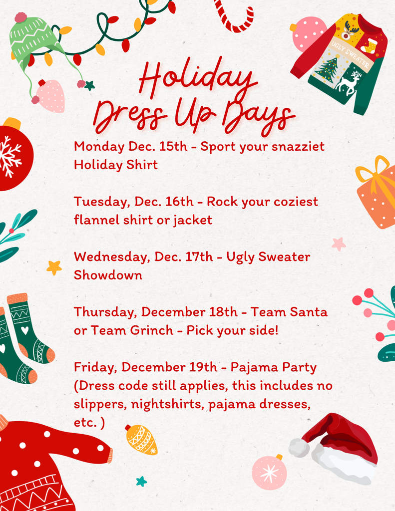 Holiday Dress Up Days at Paterson