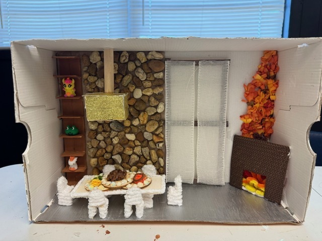 Before the Thanksgiving break, Ms. Wilson’s Technical Theatre 1 students took a deep dive into the world of set design. Working in pairs, they followed the professional formula, starting with research and mood boards, to bring a Thanksgiving-themed prompt to life! The final result? These incredible mini models. We are so impressed by their attention to detail and design skills. Way to go, designers!