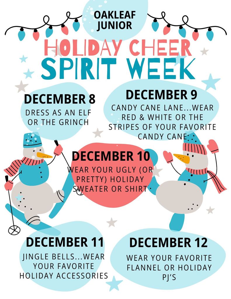 Holiday Cheer Spirit Week for the Students